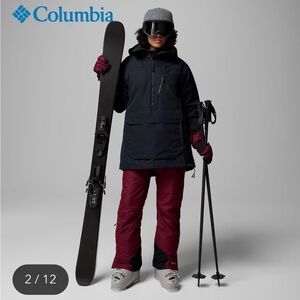 Columbia Omni Heat Burgundy Snow Pants